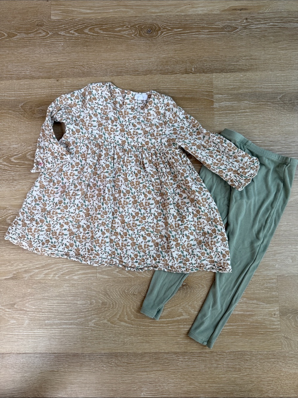 Angel Dear Floral Dress and Leggings Set Size 4T